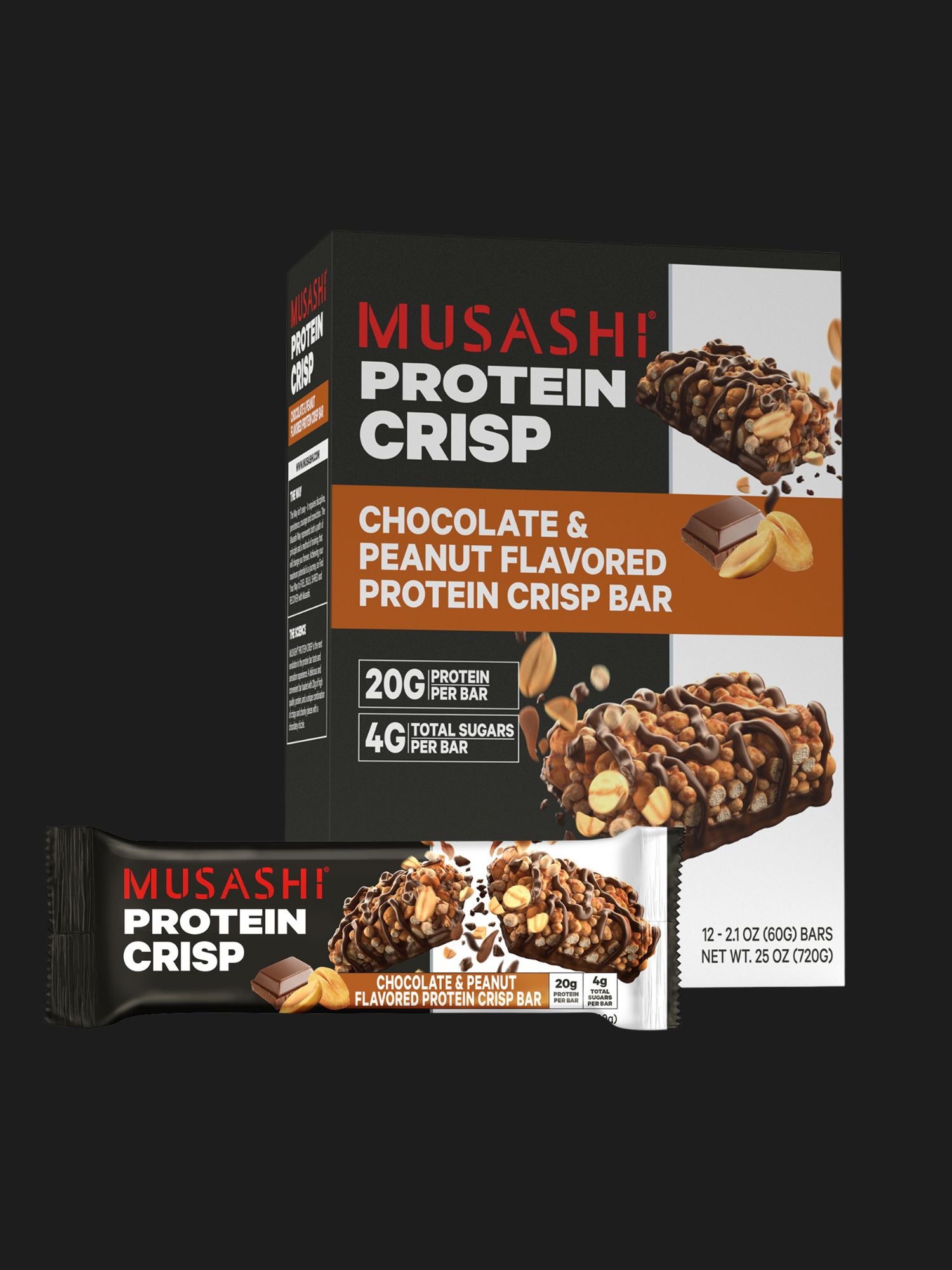 Musashi Crisp Choc Peanut 60g