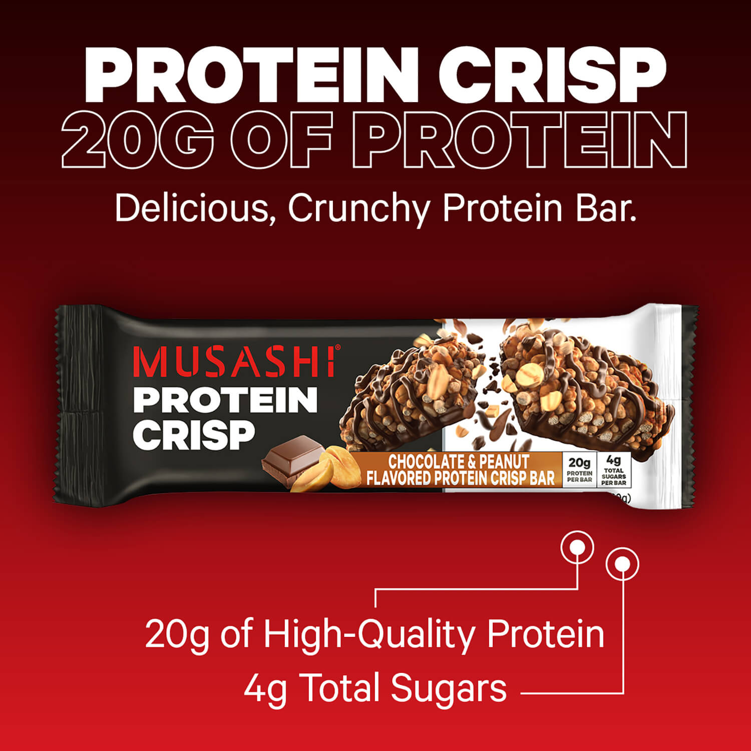 Musashi Crisp Protein Bar