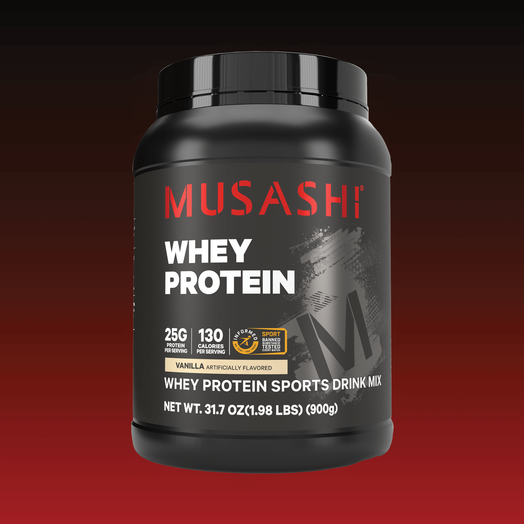 Musashi Whey Protein Powder - Vanilla Flavour
