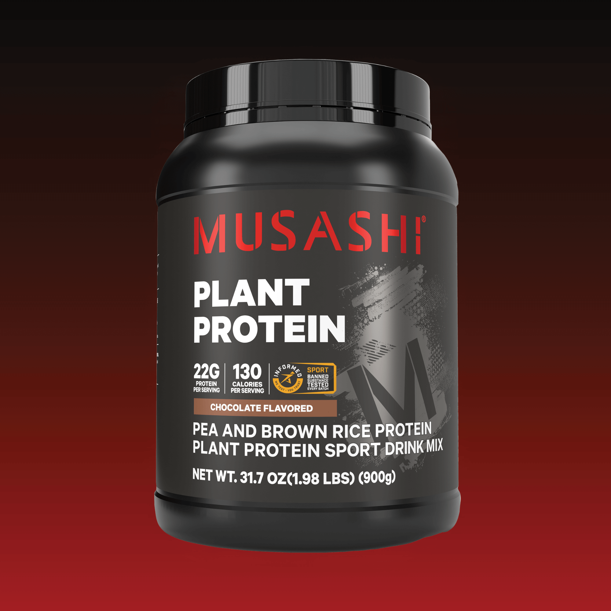 Musashi US Plant Protein Powder - Chocolate Flavour